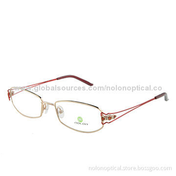 Metallic Women's Optical Light Weight Frame Rhinestone Eyeglasses